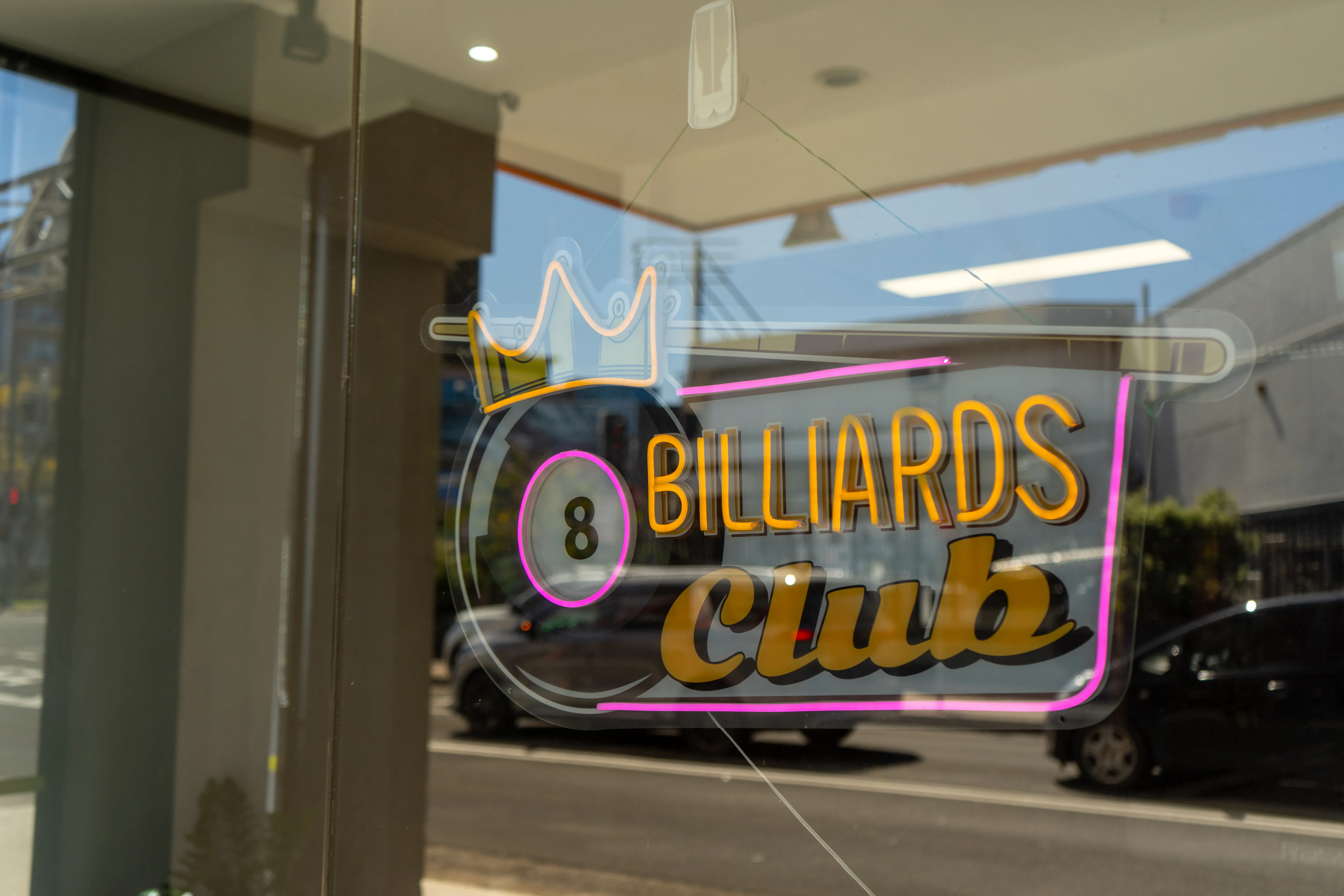 Ace Billiards Club — signage detail, IDG Design
