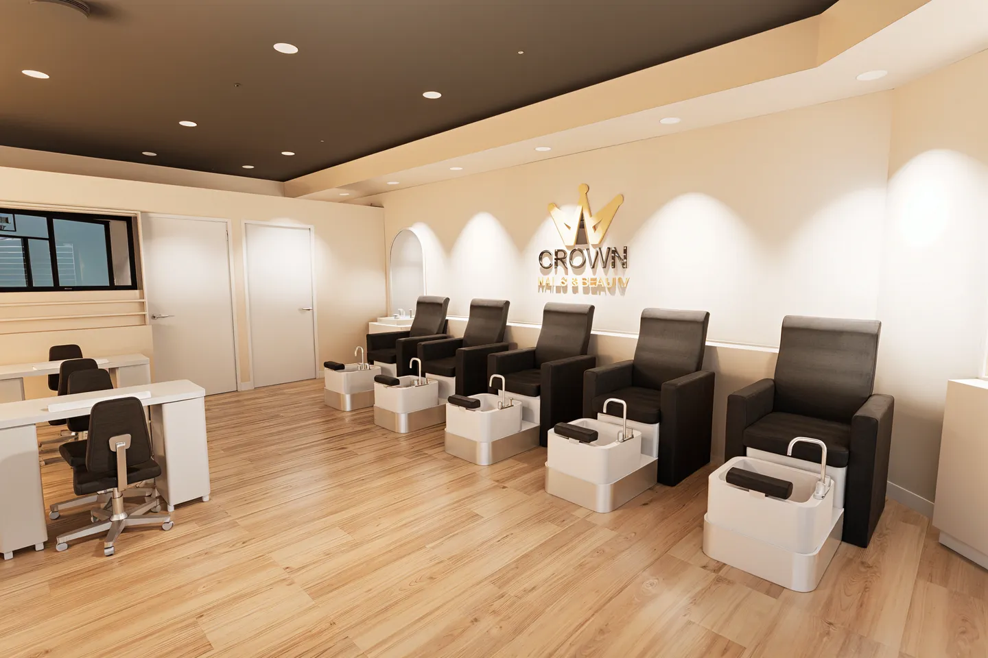 Crown Nail Berowra — Interior view, IDG Design