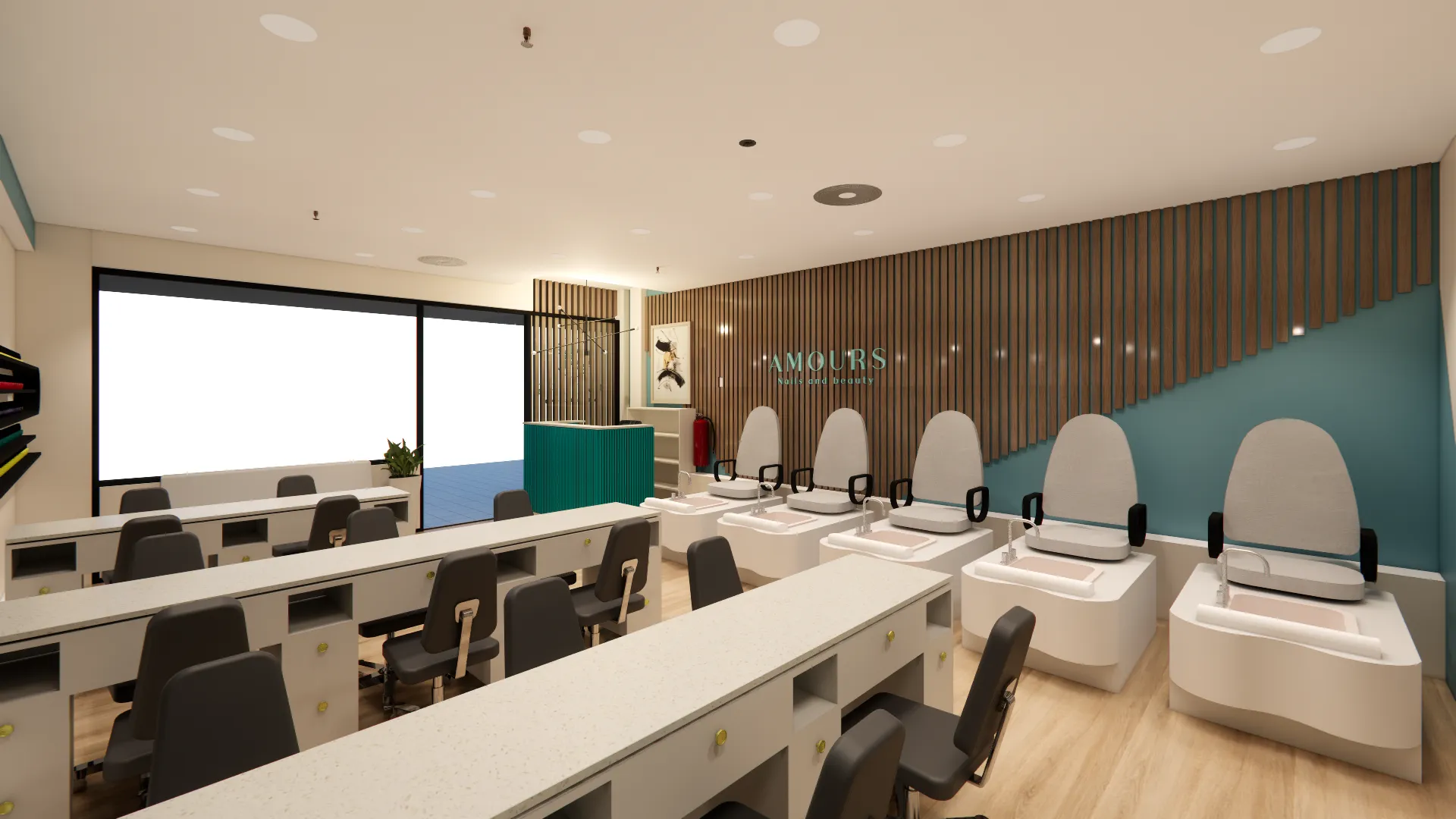 Amours Nail — Interior view, IDG Design