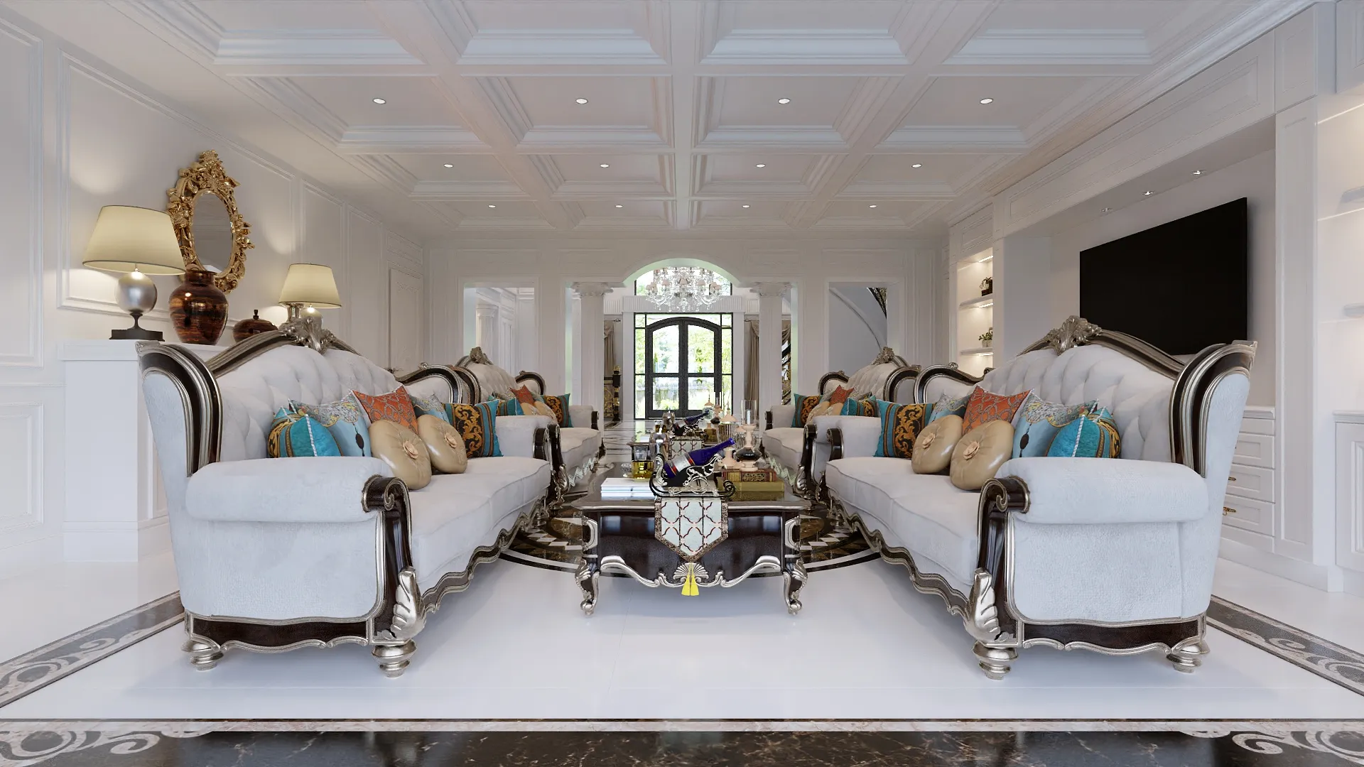 Skyline Double Storey Residence — Sitting room, alternate view, IDG Design