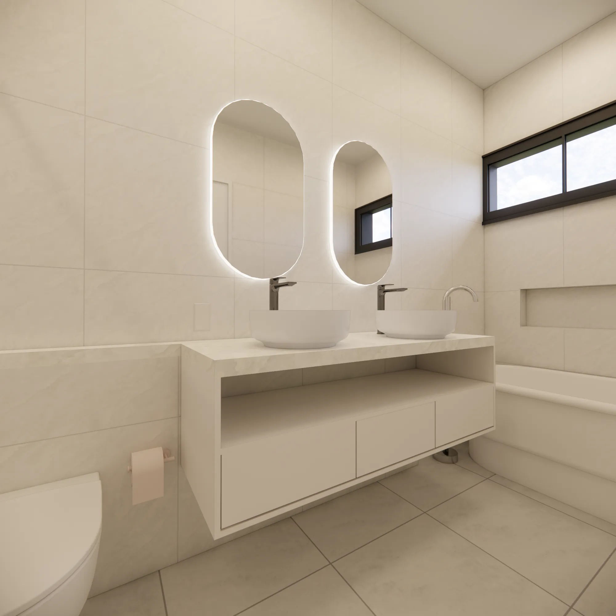 The Crest Residence — Bedroom 2 ensuite, IDG Design
